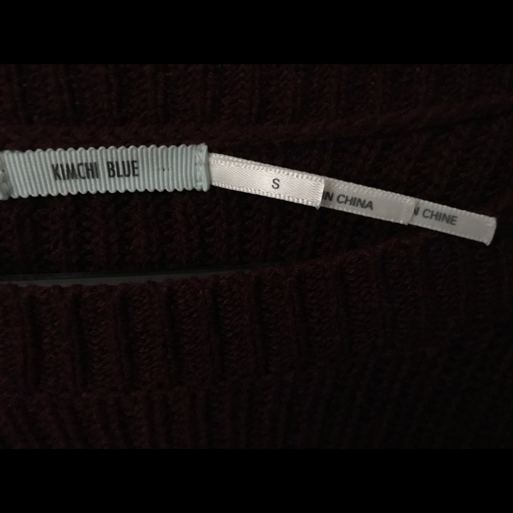 Kimchi Blue sweater in maroon